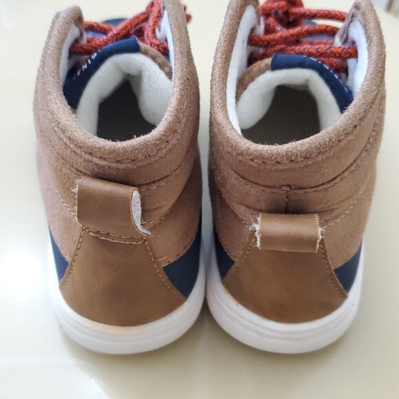 OshKosh B’gosh Duck Navy Blue/Brown Sneaker Boots Size 10 - Picture 9 of 12